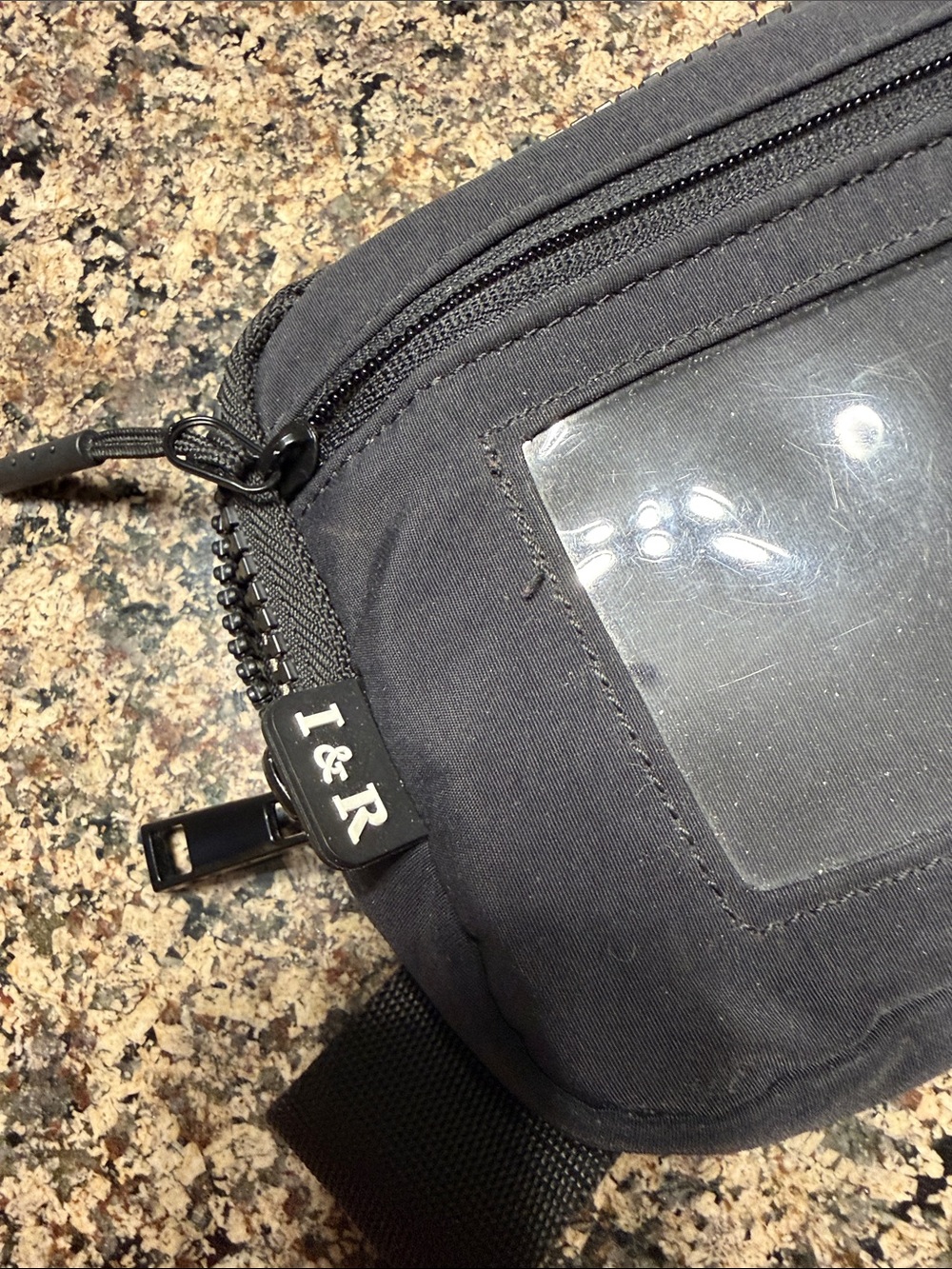 Black Wristlet wallet with ID Window - Picture 3 of 3